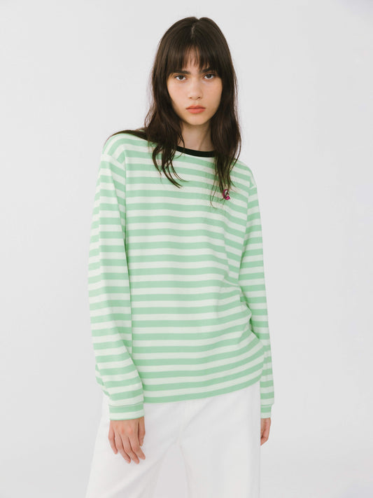 Oversized Striped Long Sleeve Top