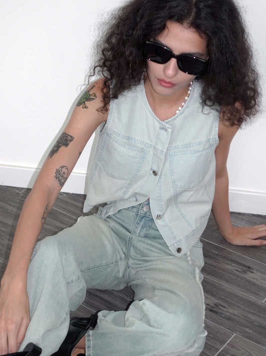 Classic Blue Denim Tank Top