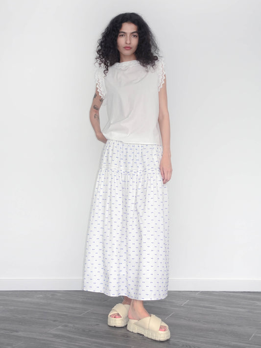 Cotton 3D Jacquard A-line Puffy Skirt