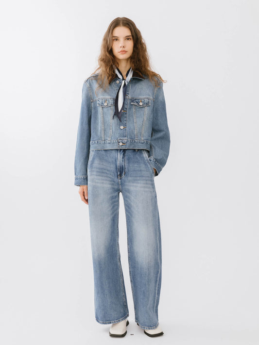 Light Blue Short Denim Jacket