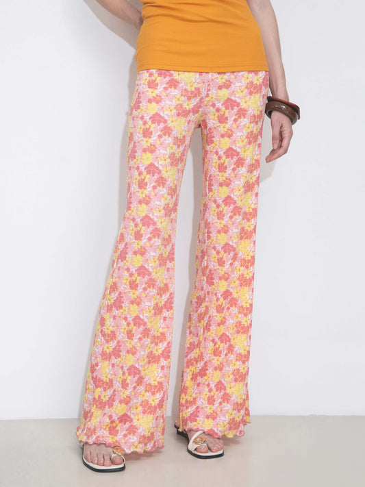 Women Wide Leg Floral Printed Pants