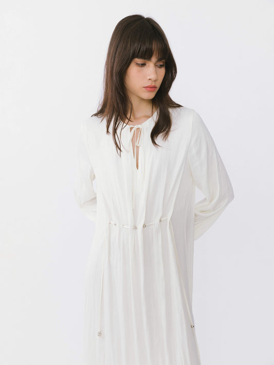 Tiered Long Sleeve A-line Dress