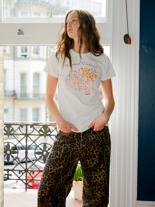 Printed Casual Short-Sleeve Top