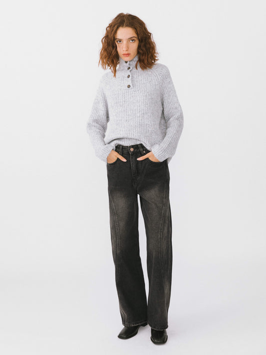 Vintage Style Straight leg Denim Jeans
