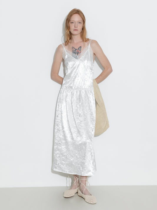 Lace Neck Sling Dress