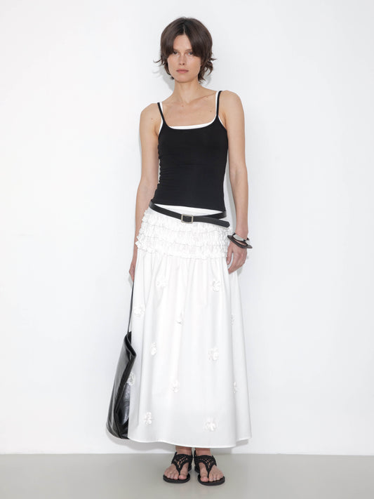 3D Floral Maxi Skirt