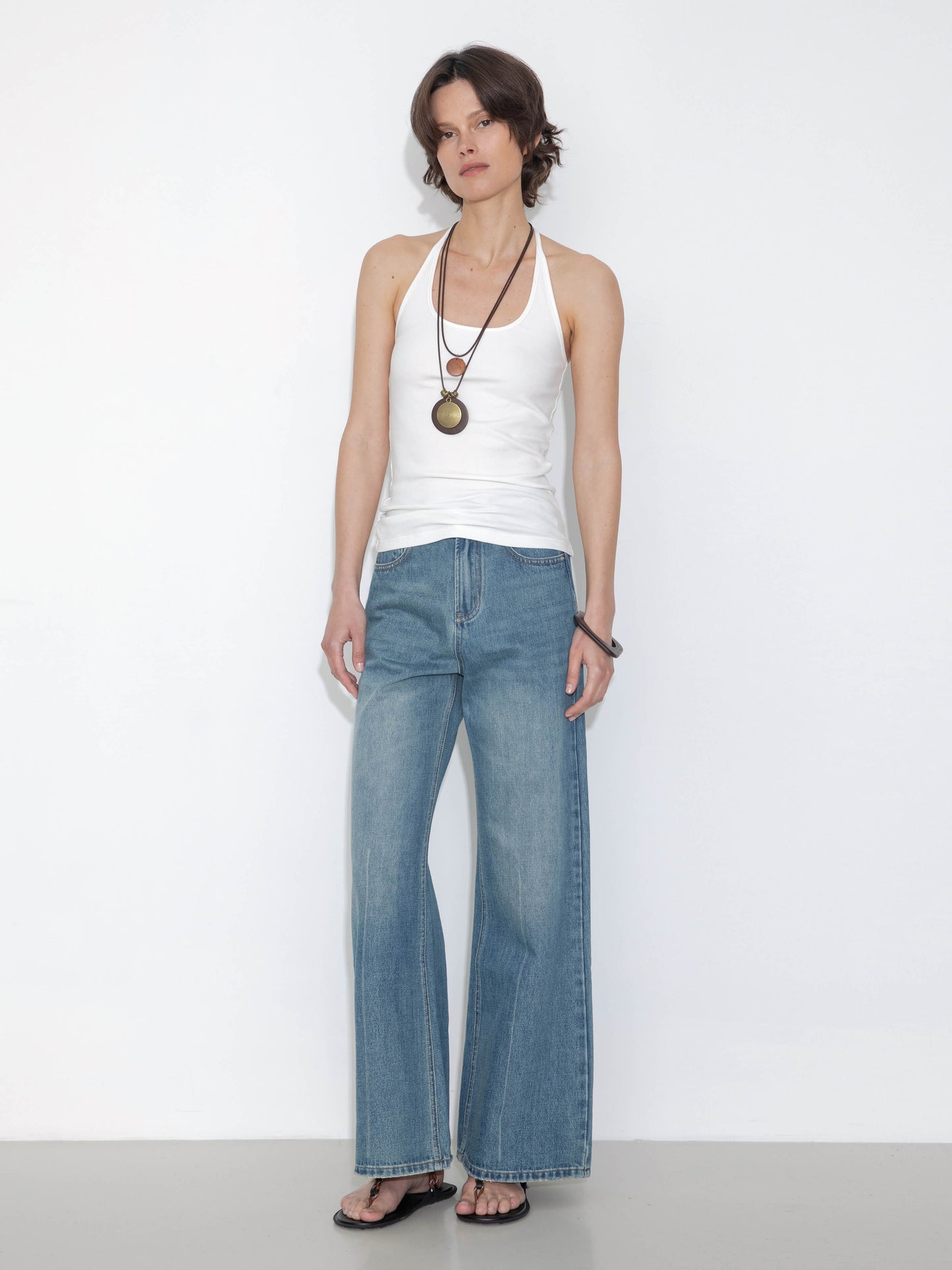 Loose-Fit Flared Vintage Jeans