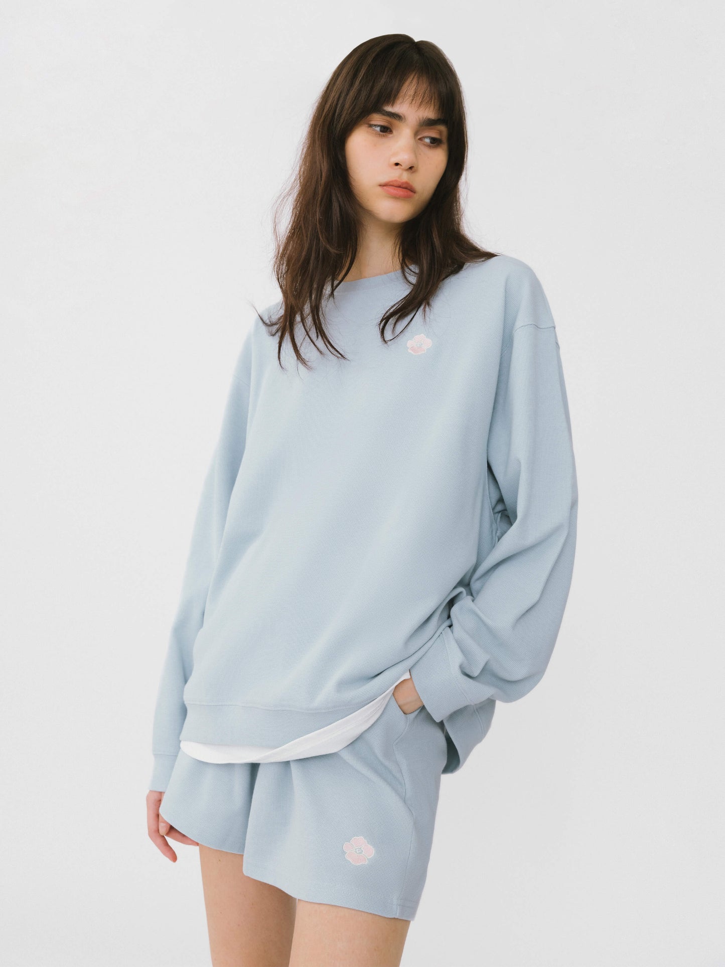 Oversized Long Sleeve T-Shirt and Matching Shorts