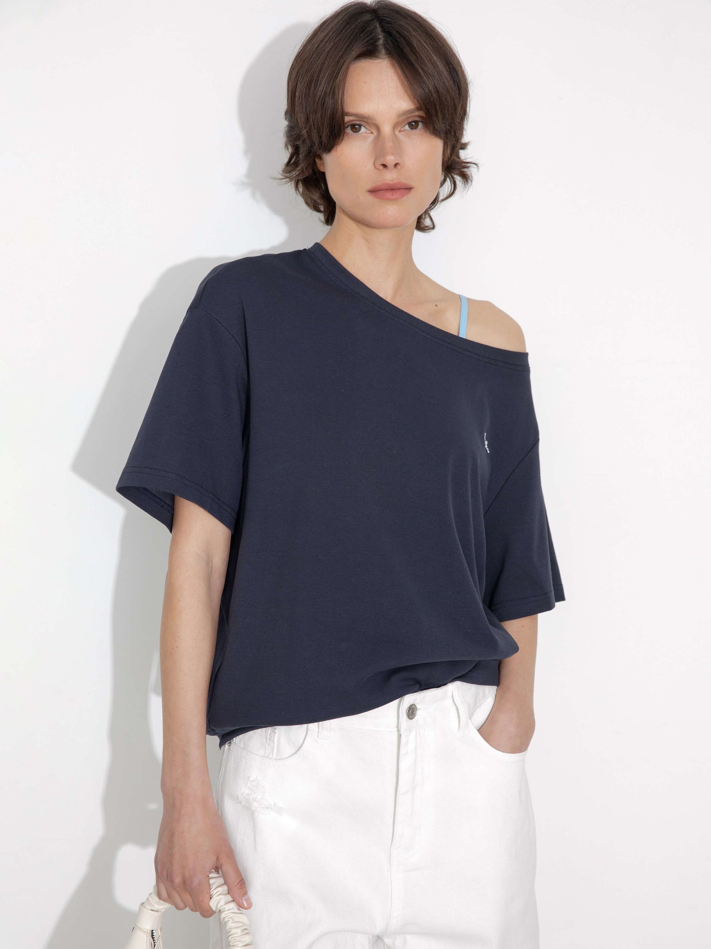 C by CUBIC Embroidered Off-Shoulder T-Shirt