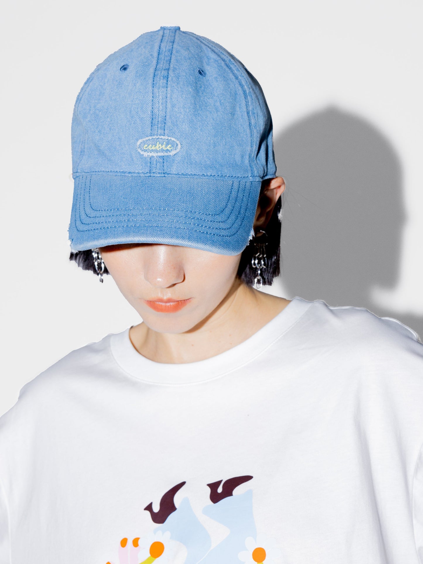 Denim Cubic Cap