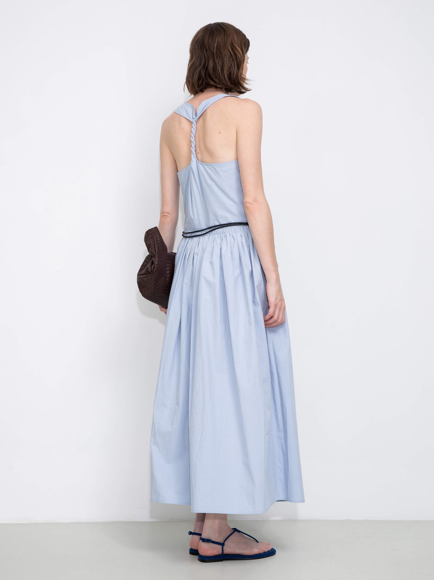 100% Cotton Halter Neck Cowl Dress