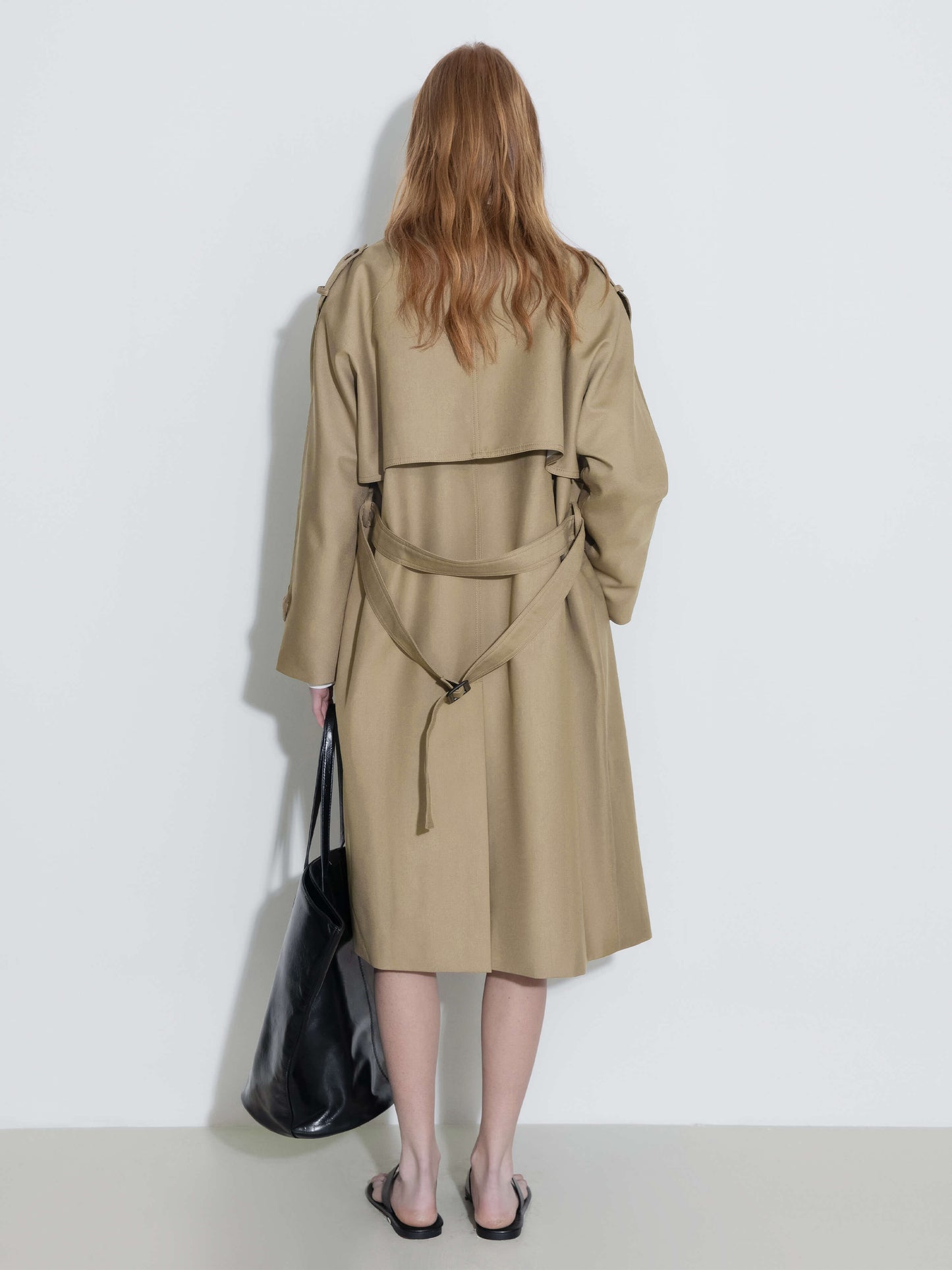 Double Breasted Trench Coat with Belt