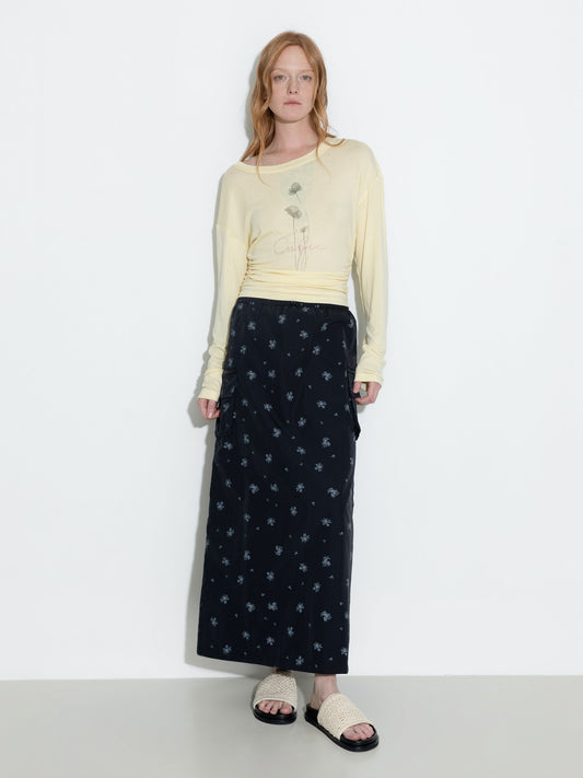 A-line Floral Skirt