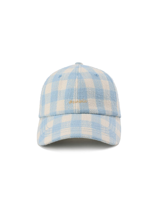 CUBIC Embroidered Plaid Pattern Cap