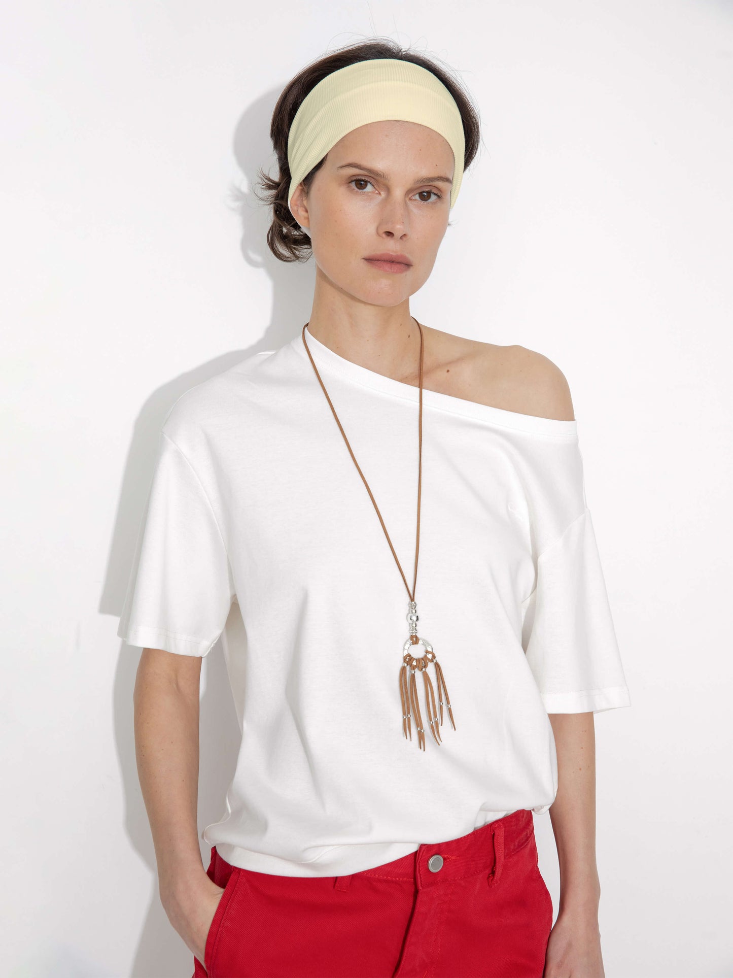 C by CUBIC Embroidered Off-Shoulder T-Shirt