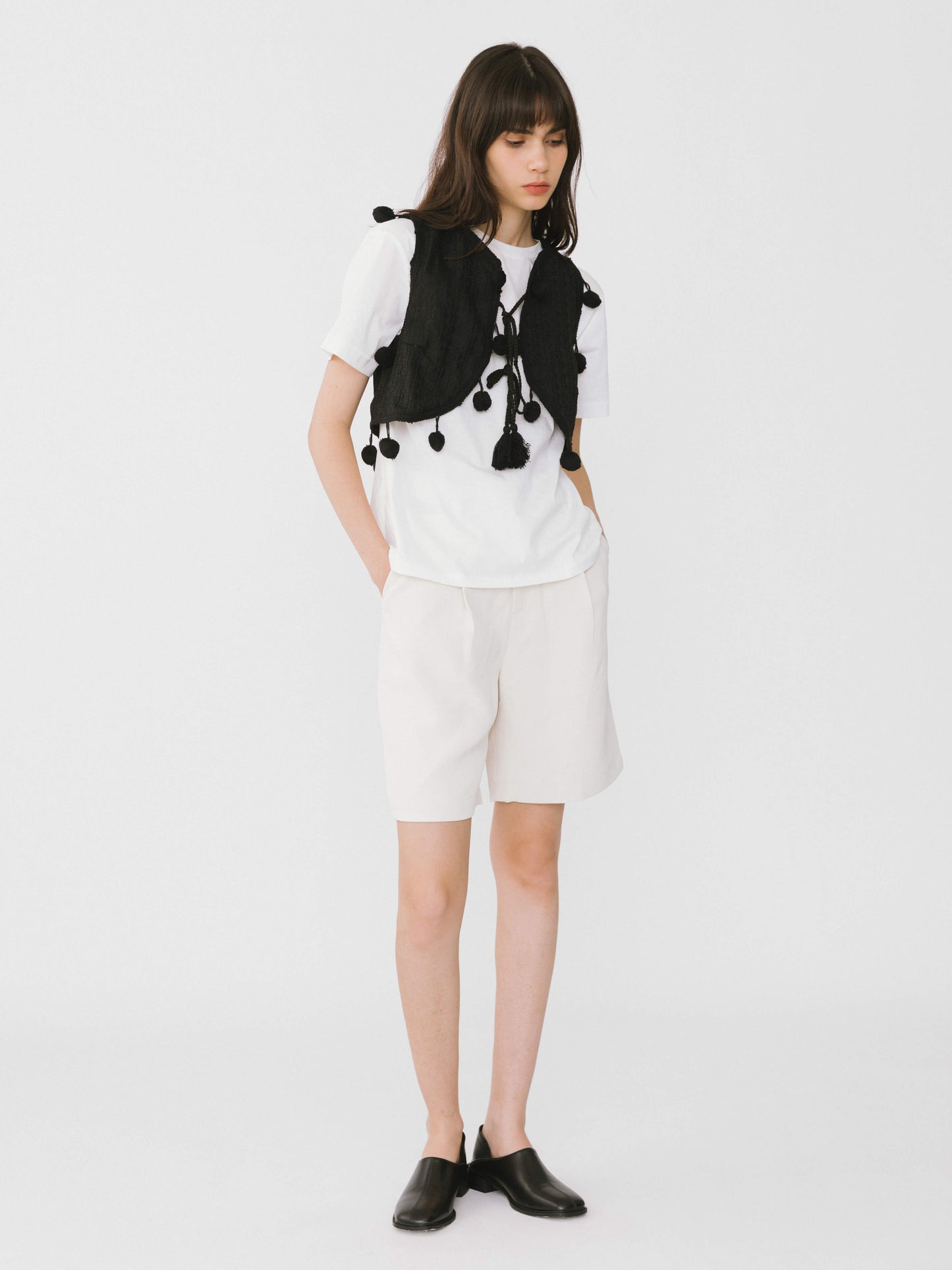 Asymmetric Cut Out Tailored Shorts