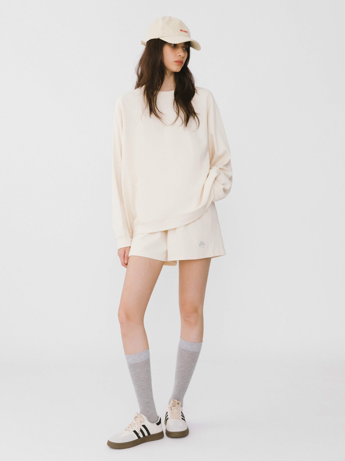Oversized Long Sleeve T-Shirt and Matching Shorts