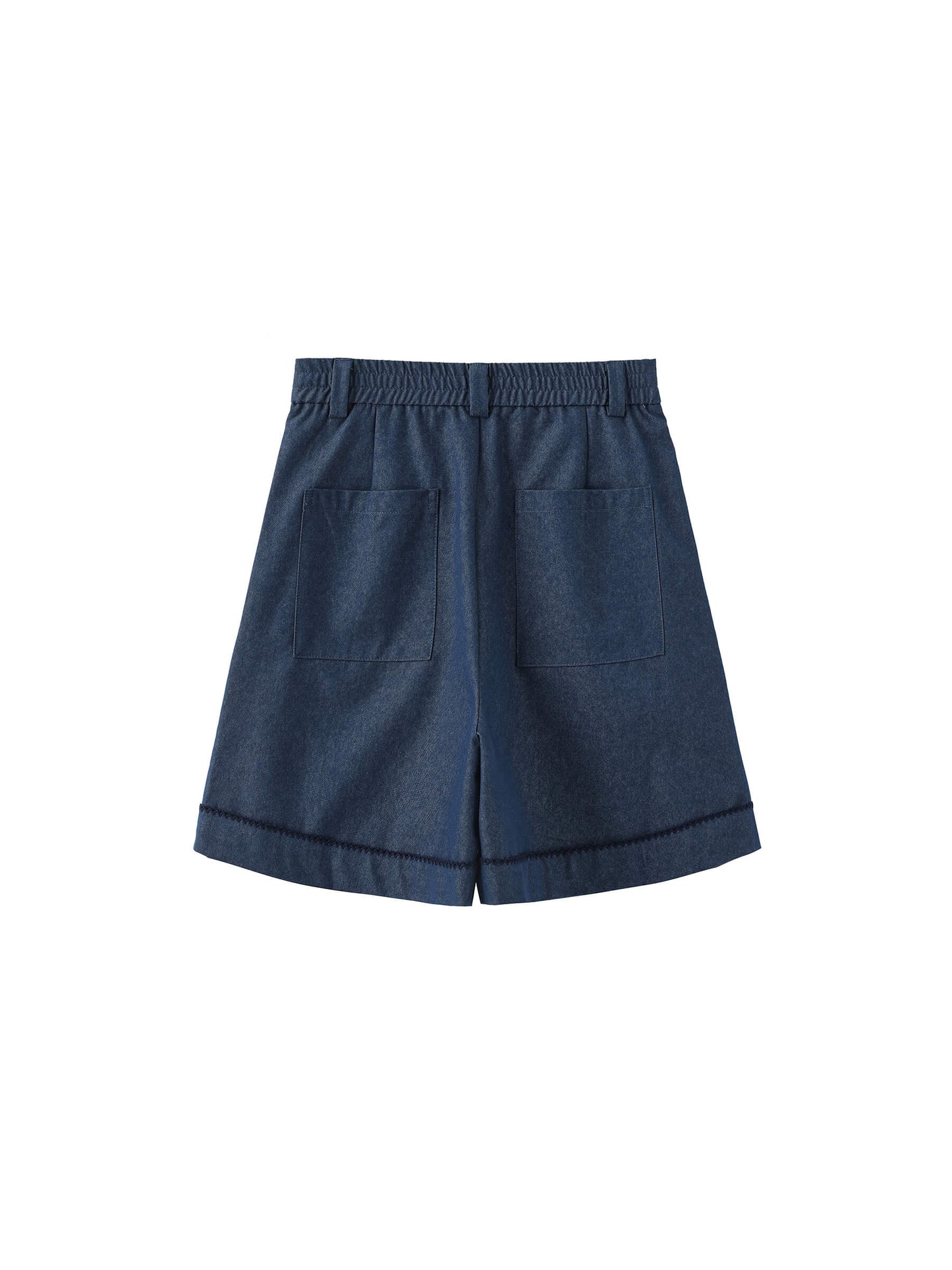 Pleated Wide-Leg Shorts