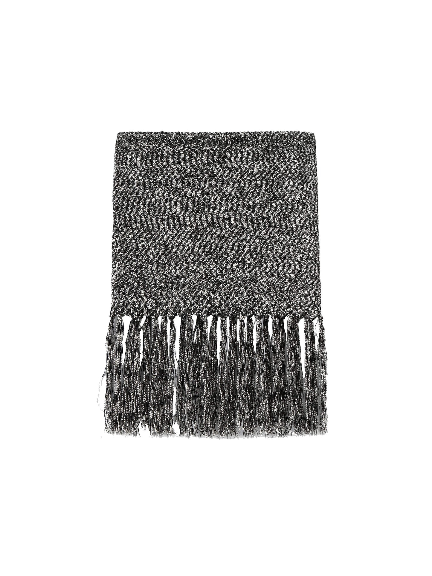 Strapless Long Tassel Knit Top