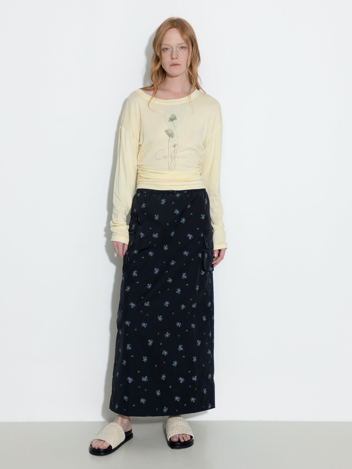 A-line Floral Skirt