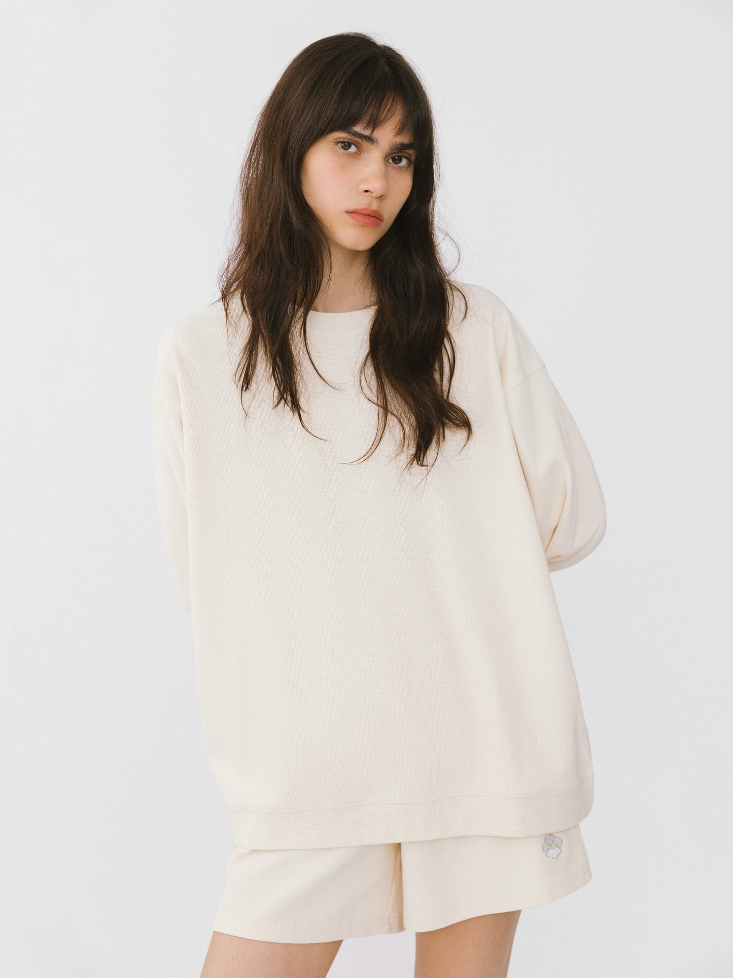 Oversized Long Sleeve T-Shirt and Matching Shorts