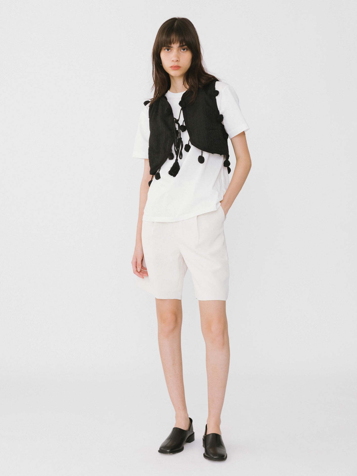 Asymmetric Cut Out Tailored Shorts