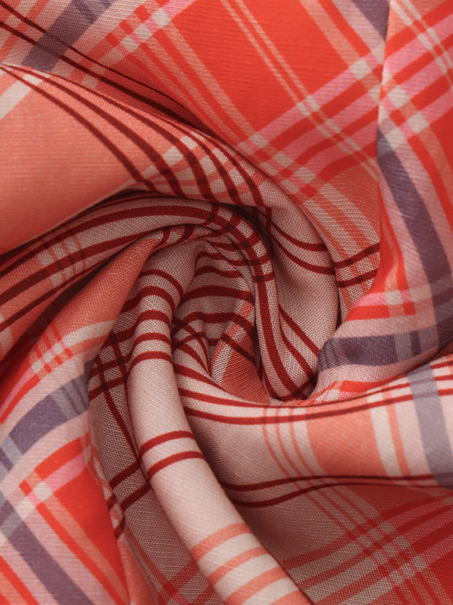 Red Checkered Maxi Skirt