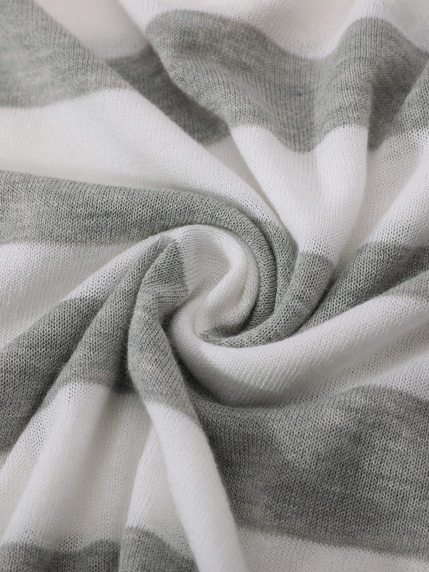 Knitted Wide Stripe Lapel T-shirt