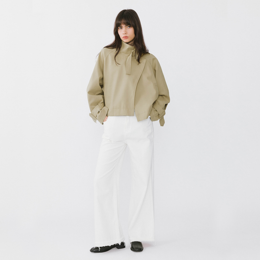 Overlay Cropped Trench Coat