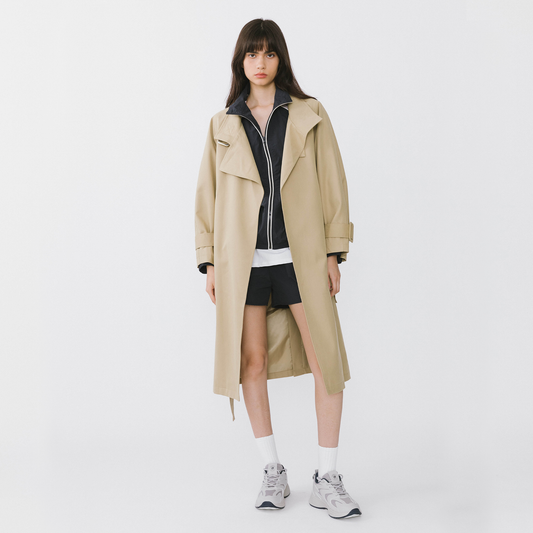 Overlay Mid-Length Trench Coat
