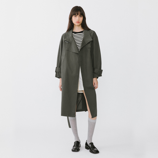 Overlay Mid-Length Trench Coat