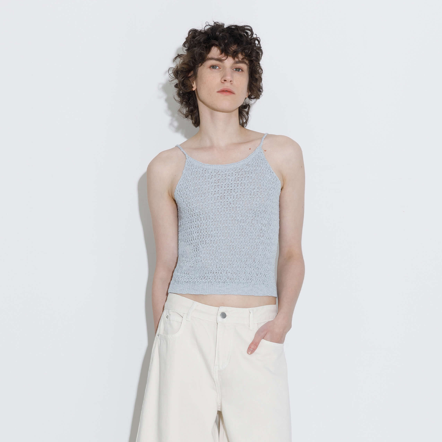 Thin Strap Ribbed Knit Vest