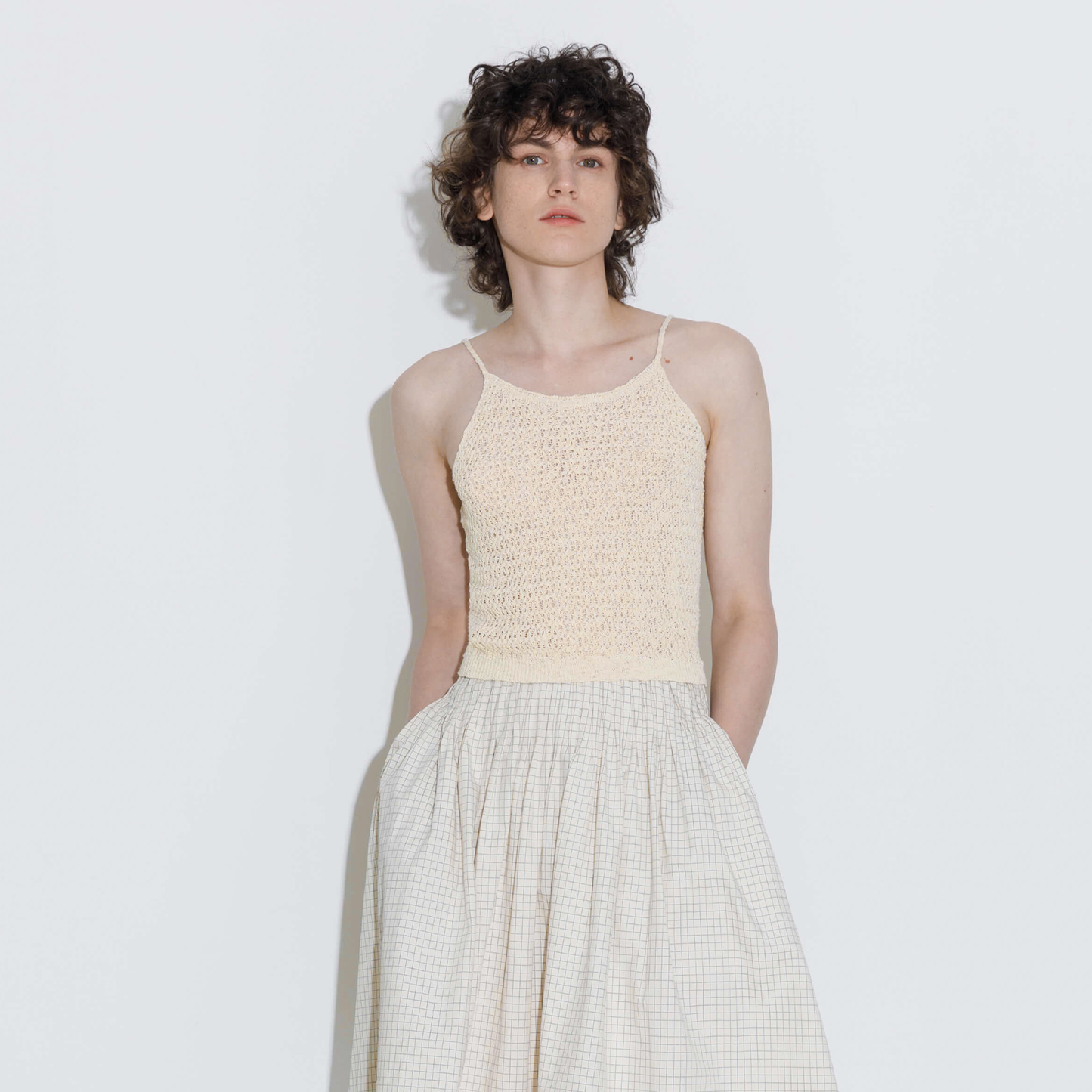 Thin Strap Ribbed Knit Vest