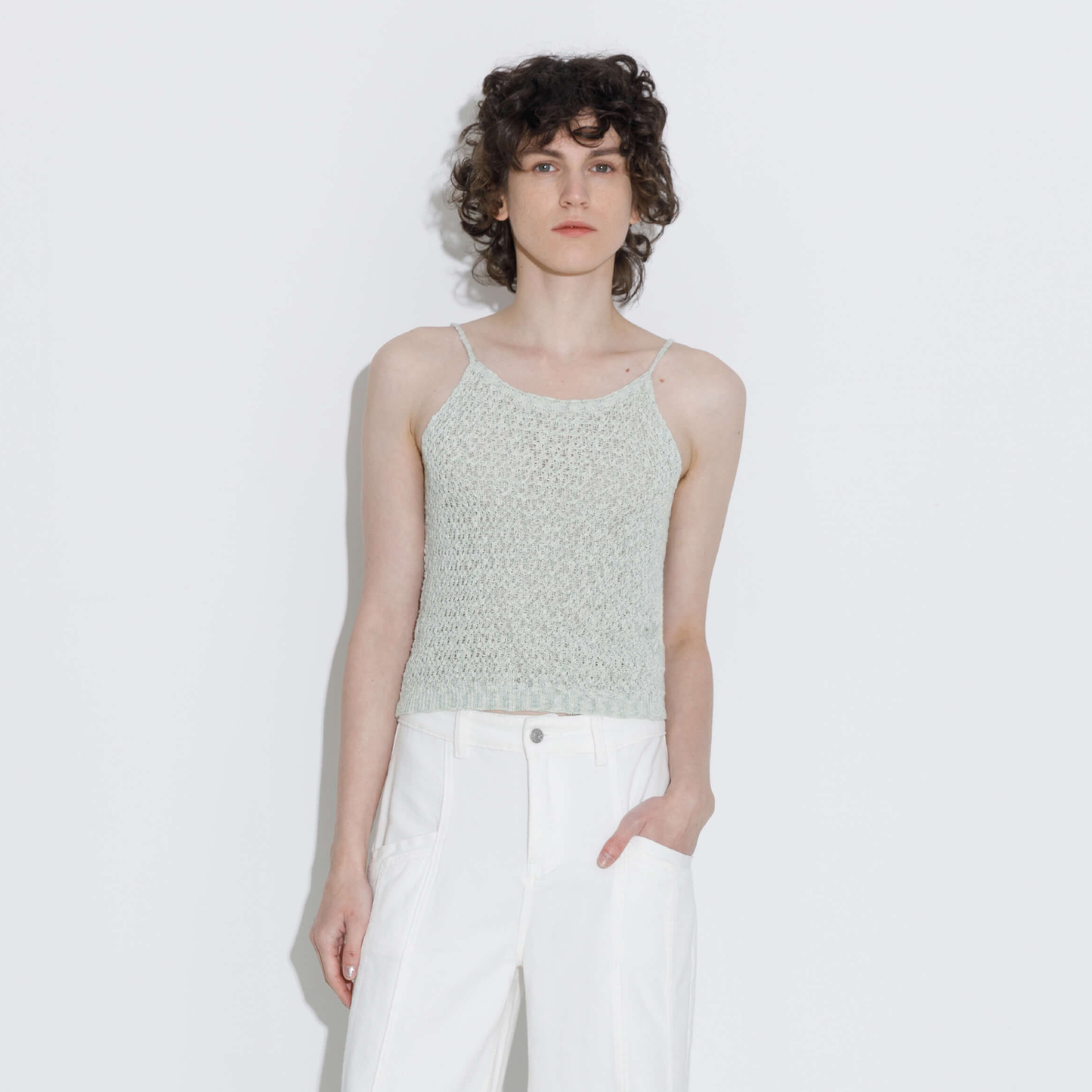 Thin Strap Ribbed Knit Vest