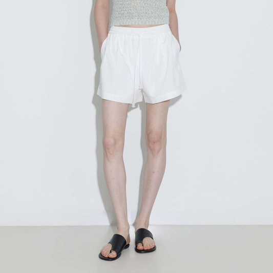 Drawstring Elastic Waist Mini Shorts