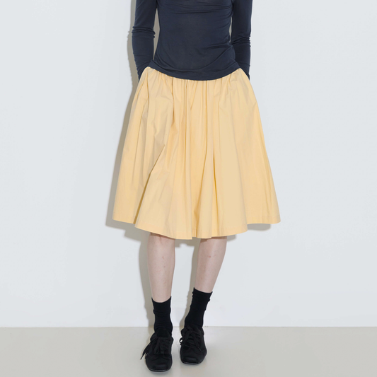 100% Cotton A-Line Midi Skirt