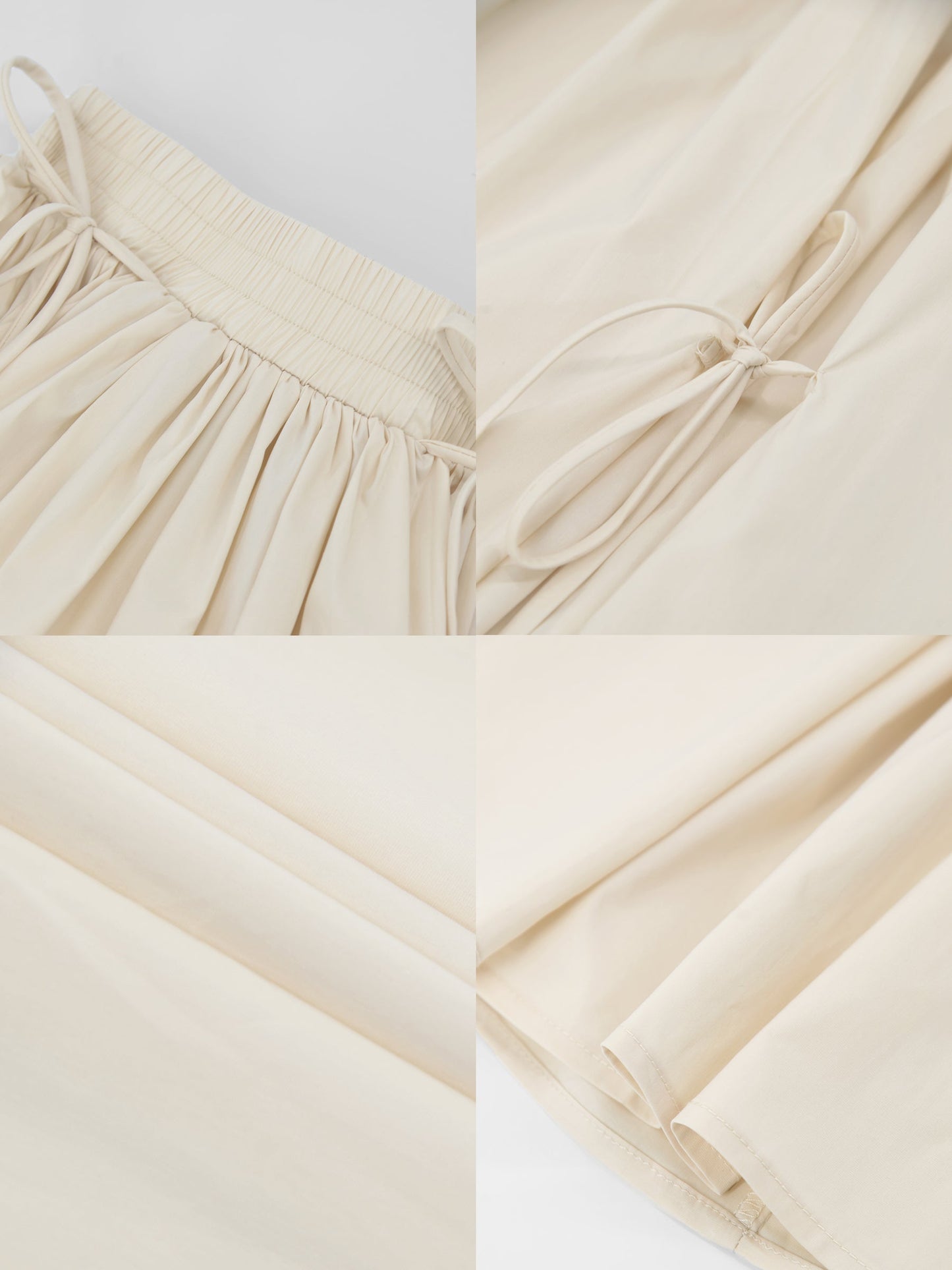 Ruched Waist Tied Up Midi Skirt