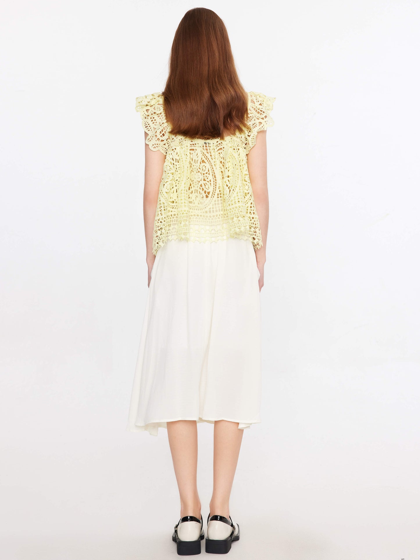 A-line Pleated Midi Skirt