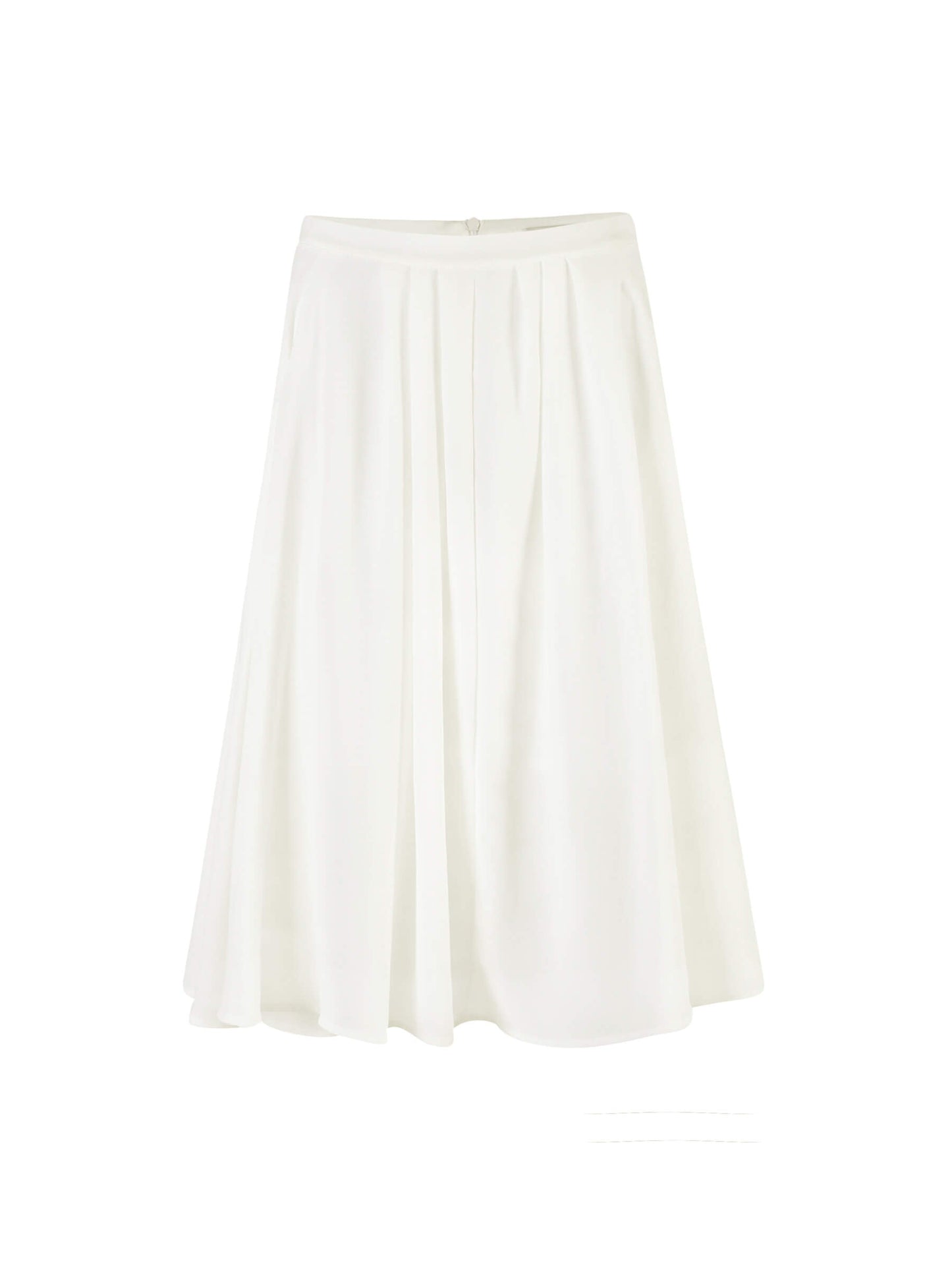 A-line Pleated Midi Skirt